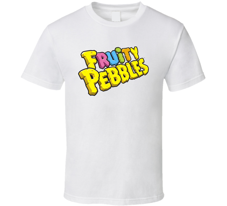 Fruity Pebbles Logo Greatest Cereal Of All Time Breakfast Fan Foodie White Unisex T Shirt Fruity Pebbles Logo Greatest Cereal Of All Time Breakfast Fan Foodie White Unisex T Shirt