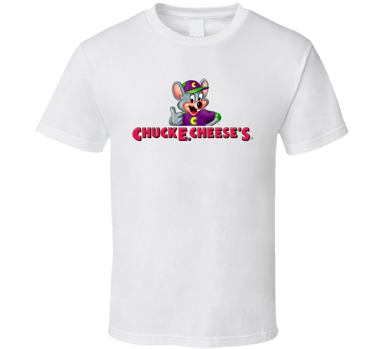 Chuck E. Cheeses Favourite Food White Unisex T Shirt Chuck E. Cheeses Favourite Food White Unisex T Shirt