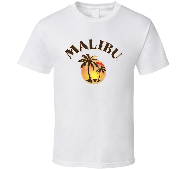Malibu Rum Cocktail Party Drinking California Beach Alcohol Logo Fan White Unisex T Shirt Malibu Rum Cocktail Party Drinking California Beach Alcohol Logo Fan White Unisex T Shirt