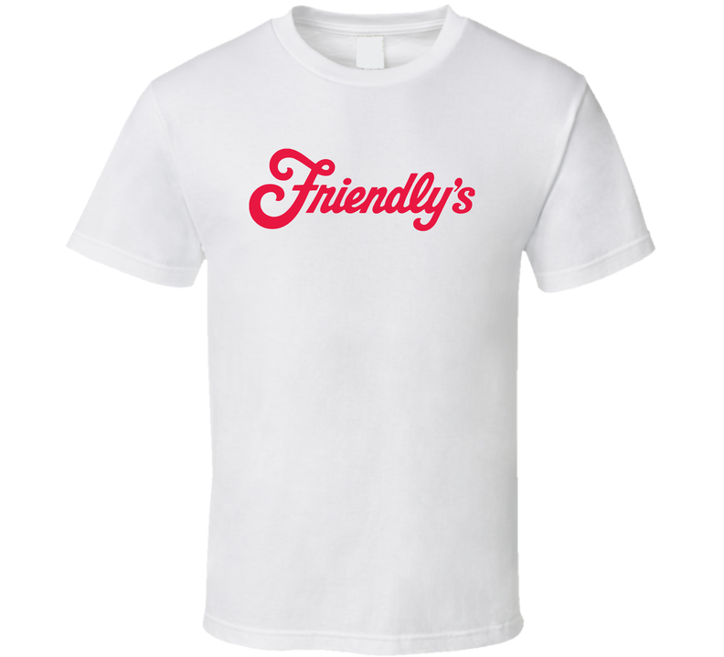 Friendlys Ice Cream Logo White Unisex T Shirt Friendlys Ice Cream Logo White Unisex T Shirt