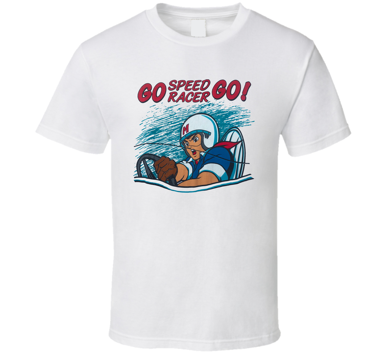 Retro Speed Racer Go Go White Unisex T Shirt Retro Speed Racer Go Go White Unisex T Shirt