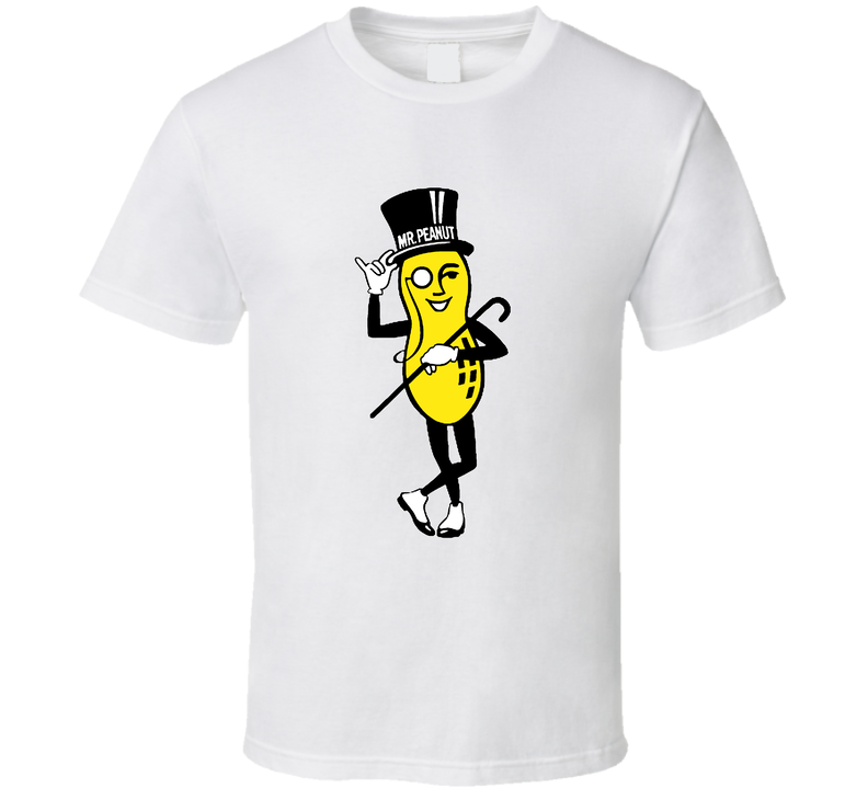 Mr Peanut Food Mascot White Unisex T Shirt