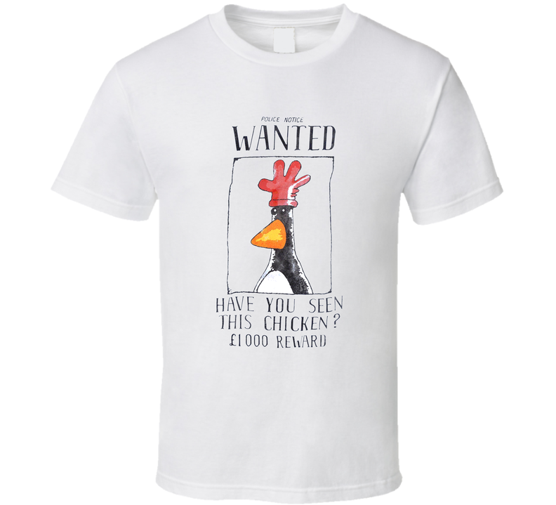 Wallace And Gromit Police Notice Funny Wanted Poster Movie Fan White Unisex T Shirt Wallace And Gromit Police Notice Funny Wanted Poster Movie Fan White Unisex T Shirt