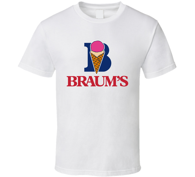 Braums Ice Cream Snack Food Logo White Unisex T Shirt Braums Ice Cream Snack Food Logo White Unisex T Shirt