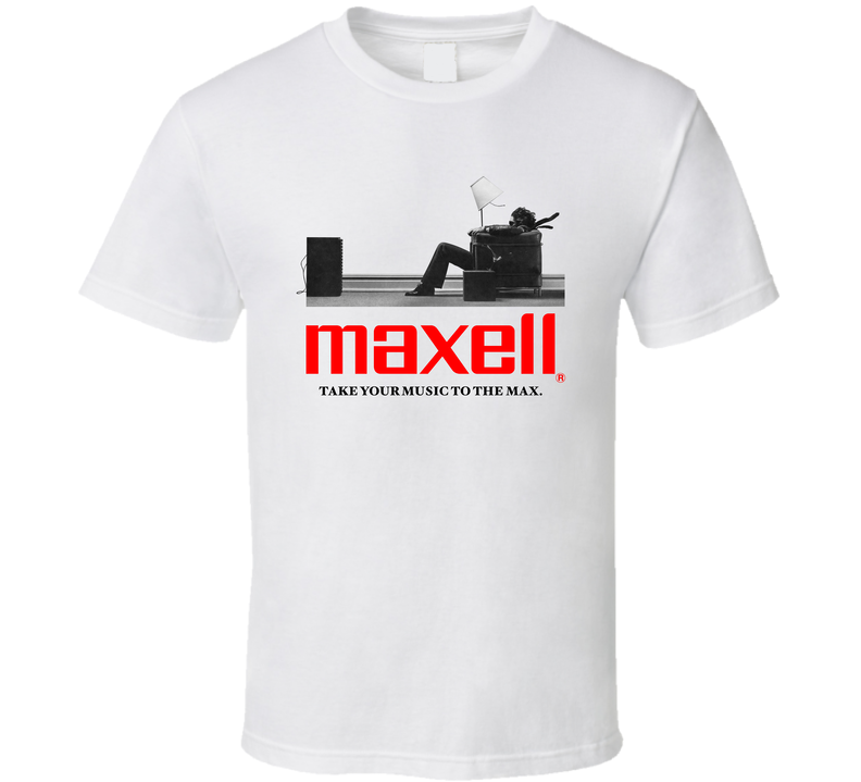 Maxell Casette Tape Blown Away White Unisex T Shirt