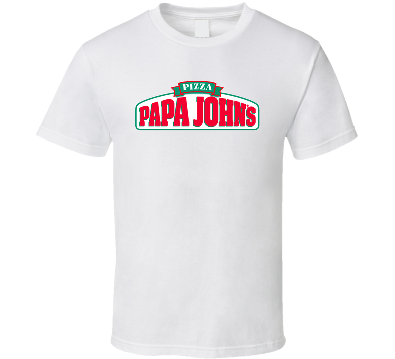 Papa John's Fast Food White Unisex T Shirt Papa John's Fast Food White Unisex T Shirt
