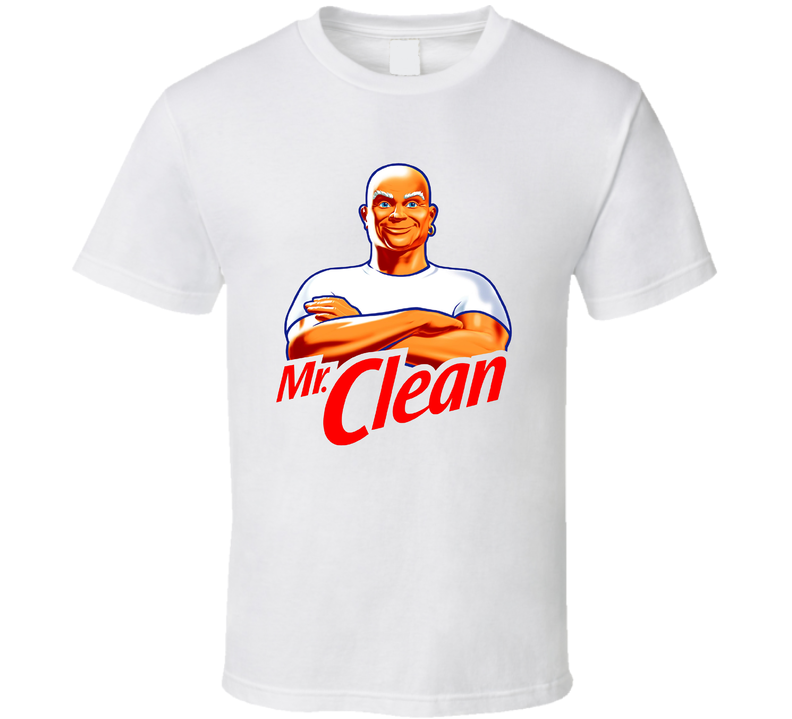 Mr Clean Cleaning Supply Mascot White Unisex T Shirt Mr Clean Cleaning Supply Mascot White Unisex T Shirt