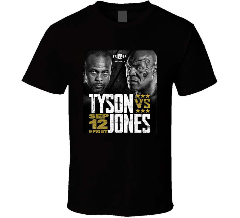 Mike Tyson Vs Roy Jones Jr Boxing Fight Fan Black Unisex T Shirt Mike Tyson Vs Roy Jones Jr Boxing Fight Fan Black Unisex T Shirt