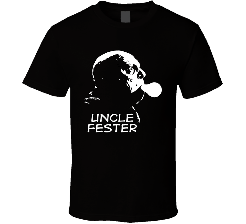 Uncle Fester The Addams Family Tv Show Black Unisex T Shirt Uncle Fester The Addams Family Tv Show Black Unisex T Shirt