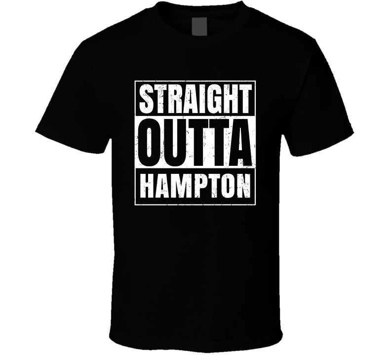 Straight Outta Hampton High School Funny Graduation Parody Black Unisex T Shirt Straight Outta Hampton High School Funny Graduation Parody Black Unisex T Shirt