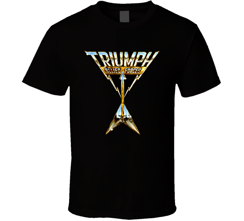 Triumph Allied Forces Band Black Unisex T Shirt Triumph Allied Forces Band Black Unisex T Shirt