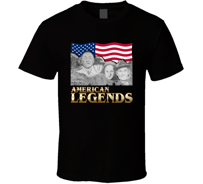 Three Stooges Mount Rushmore American Legends Slapstick Comedy Black Unisex T Shirt Three Stooges Mount Rushmore American Legends Slapstick Comedy Black Unisex T Shirt