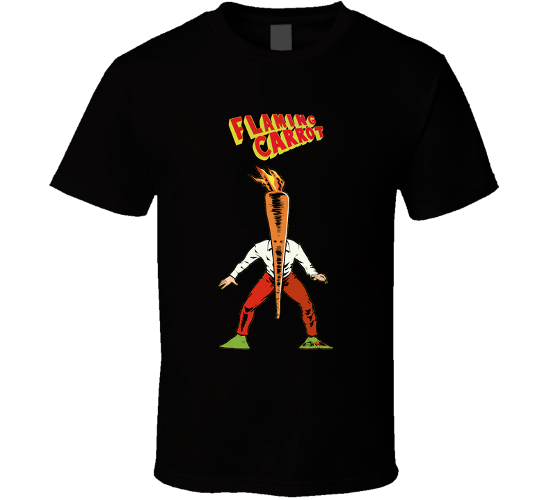 Flaming Carrot Comic Superhero Black Unisex T Shirt Flaming Carrot Comic Superhero Black Unisex T Shirt