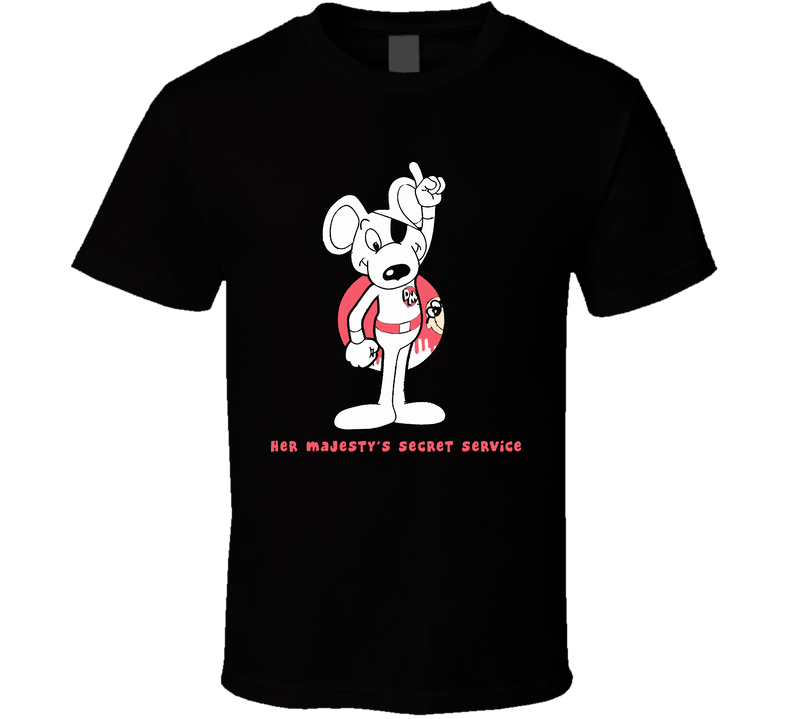 Danger Mouse Retro Cartoon Hero British Black Unisex T Shirt Danger Mouse Retro Cartoon Hero British Black Unisex T Shirt
