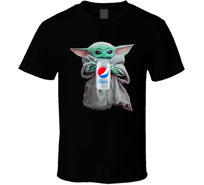 Baby Yoda The Child Mandalorian Diet Pepsi Soda Pop Drink Black Unisex T Shirt Baby Yoda The Child Mandalorian Diet Pepsi Soda Pop Drink Black Unisex T Shirt