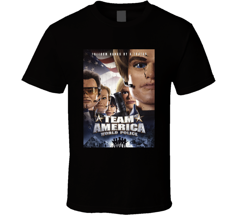 Team America World Police Best Movies To Watch Stoned Movie Lovers Distressed Look Black Unisex T Shirt