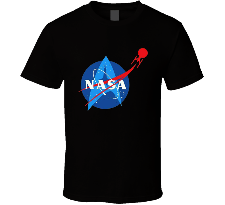 Nasa Star Trek Tv Show Mashup Black Unisex T Shirt