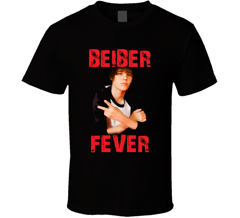 Just Bieber Fever Black Unisex T Shirt