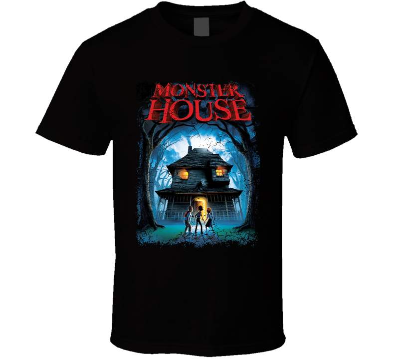 Monster House Spooky Kids Movie Halloween Black Unisex T Shirt