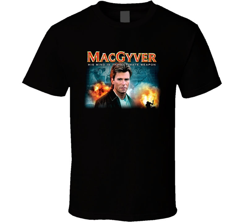 Macgyver Tv Show Black Unisex T Shirt Macgyver Tv Show Black Unisex T Shirt