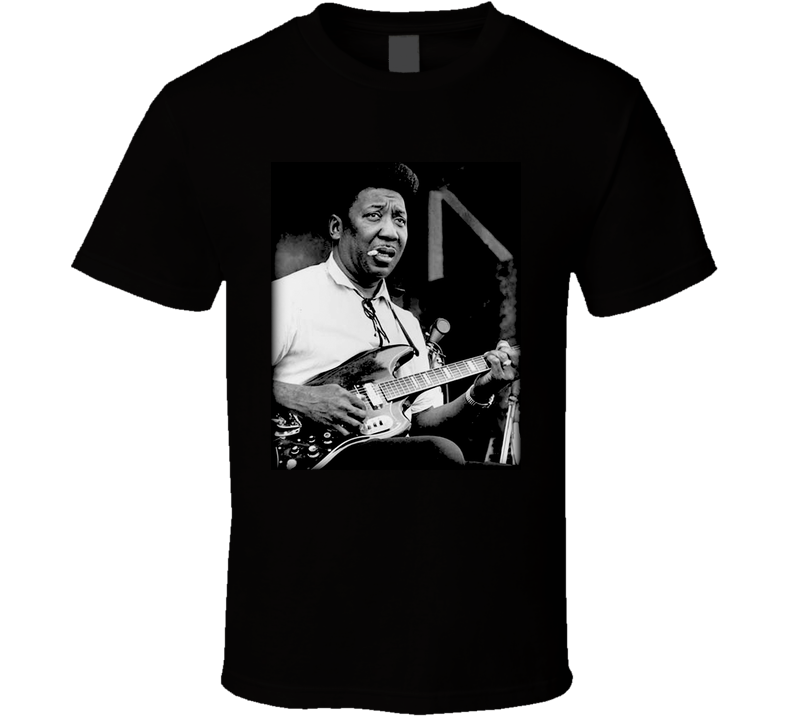 Muddy Waters Blues Guitarist Black Unisex T Shirt Muddy Waters Blues Guitarist Black Unisex T Shirt
