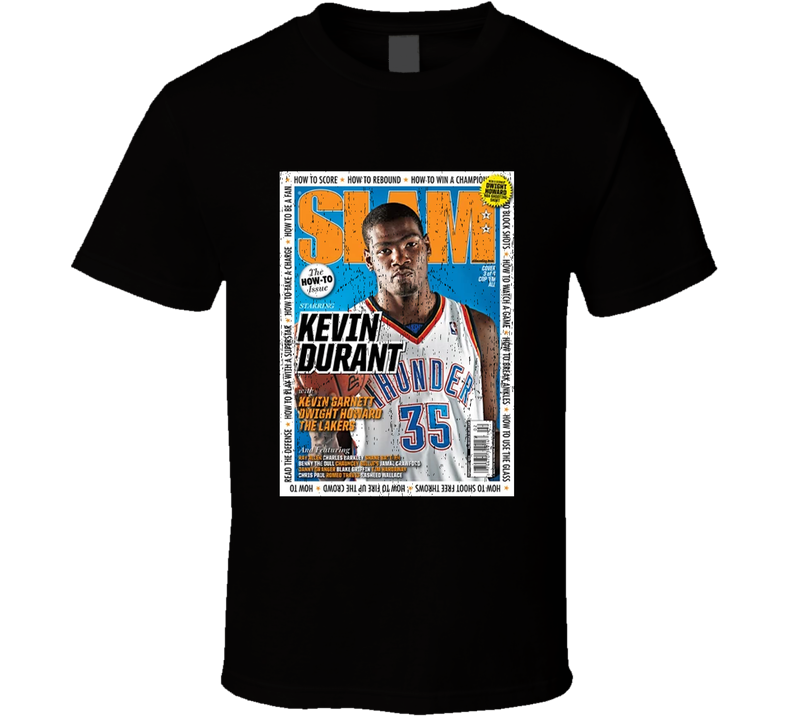 Slam Magazine Issue 134 Kevin Durant Popular Basketball Magazine Grunge Look Black Unisex T Shirt Slam Magazine Issue 134 Kevin Durant Popular Basketball Magazine Grunge Look Black Unisex T Shirt