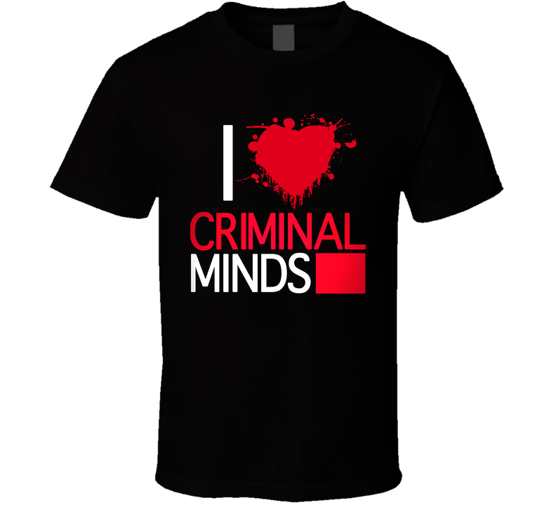 I Love Heart Criminal Minds Black Unisex T Shirt