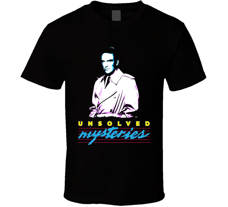 Unsolved Mysteries Robert Stack Retro 80s 90s Crime Mystery Tv Show Black Unisex T Shirt Unsolved Mysteries Robert Stack Retro 80s 90s Crime Mystery Tv Show Black Unisex T Shirt