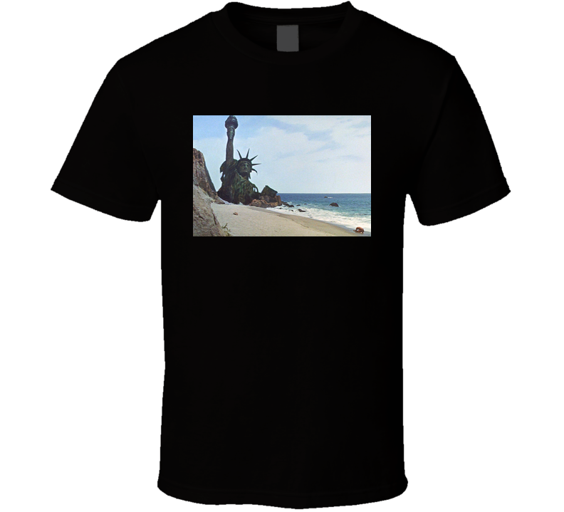 Statue Of Liberty Planet Of The Apes 1968 Movie Black Unisex T Shirt