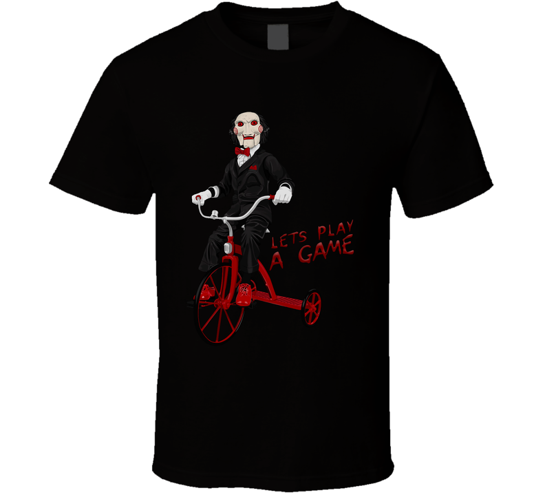 Saw Jigsaw Let's Play A Game Horror Movie Black Unisex T Shirt