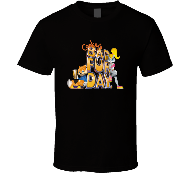 Conkers Bad Fur Day Nintendo 64 N64 Video Game Fan Black Unisex T Shirt