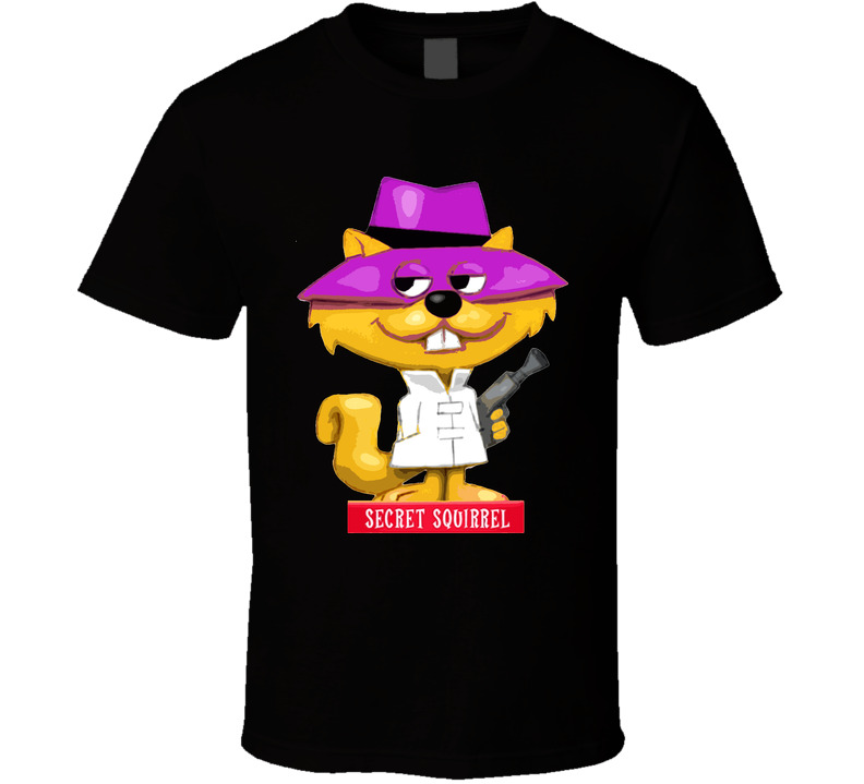 Secret Squirrel Detective Black Unisex T Shirt