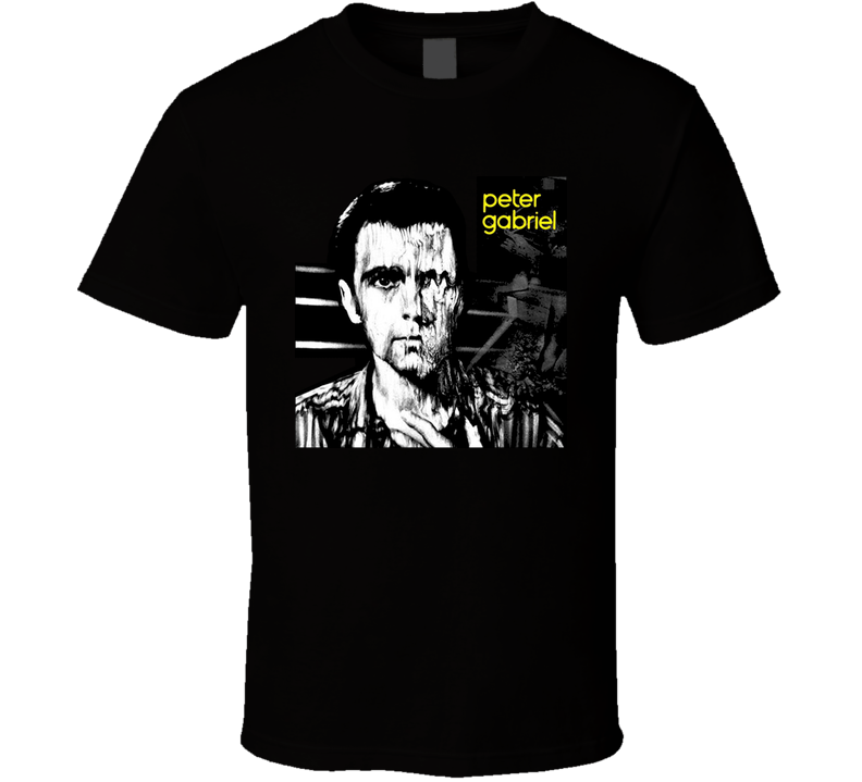 Peter Gabriel 80s  Music Black Unisex T Shirt Peter Gabriel 80s  Music Black Unisex T Shirt