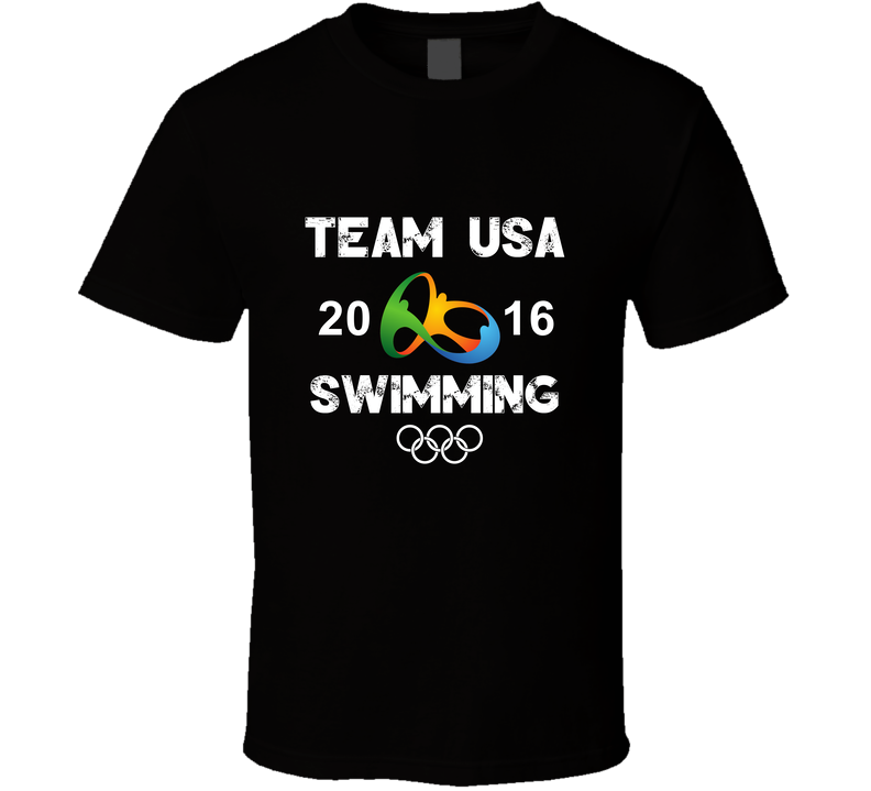 Usa Swimming Team Rio 2016 Olympic Games Sport Black Unisex T Shirt Usa Swimming Team Rio 2016 Olympic Games Sport Black Unisex T Shirt