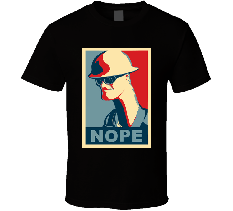 Team Fortress 2 Nope Engineer Funny Black Unisex T Shirt Team Fortress 2 Nope Engineer Funny Black Unisex T Shirt