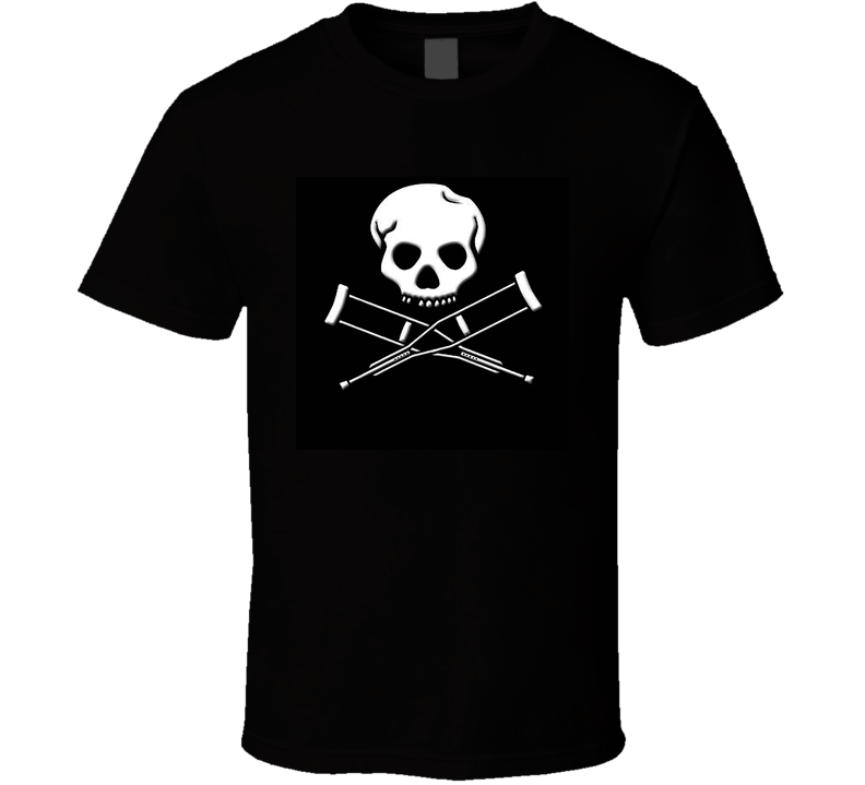 Jackass skull & crutches (2).jpg Black Unisex T Shirt Jackass skull & crutches (2).jpg Black Unisex T Shirt