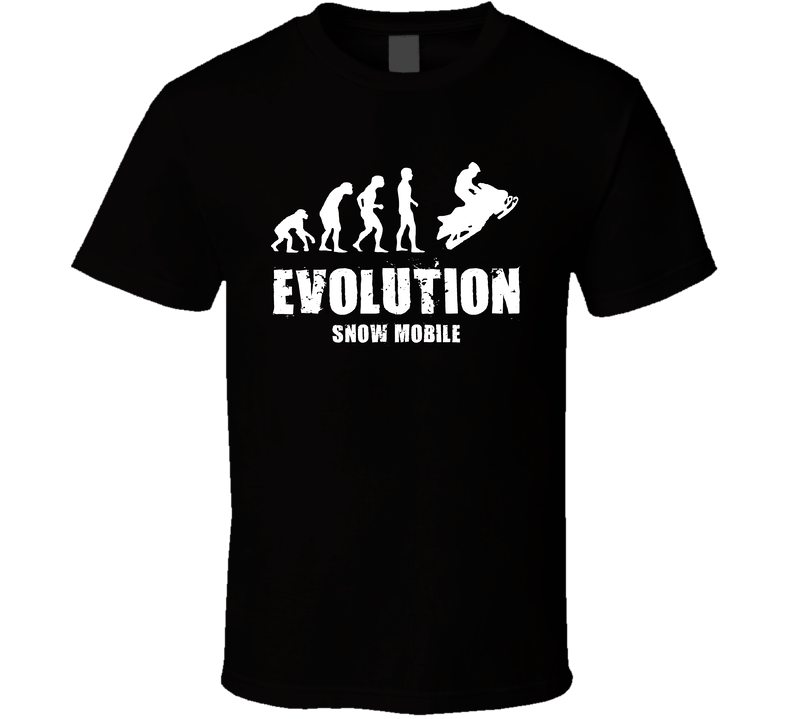 Evolution Snow Mobile Black Unisex T Shirt Evolution Snow Mobile Black Unisex T Shirt