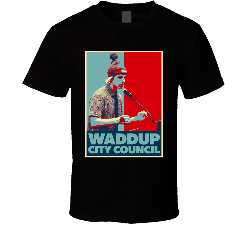 Chad Goes Deep What Up City Council Hope Style Black Unisex T Shirt Chad Goes Deep What Up City Council Hope Style Black Unisex T Shirt