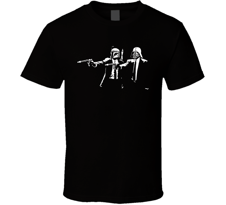 Star Wars Pulp Fiction Funny Movie Retro Black Unisex T Shirt