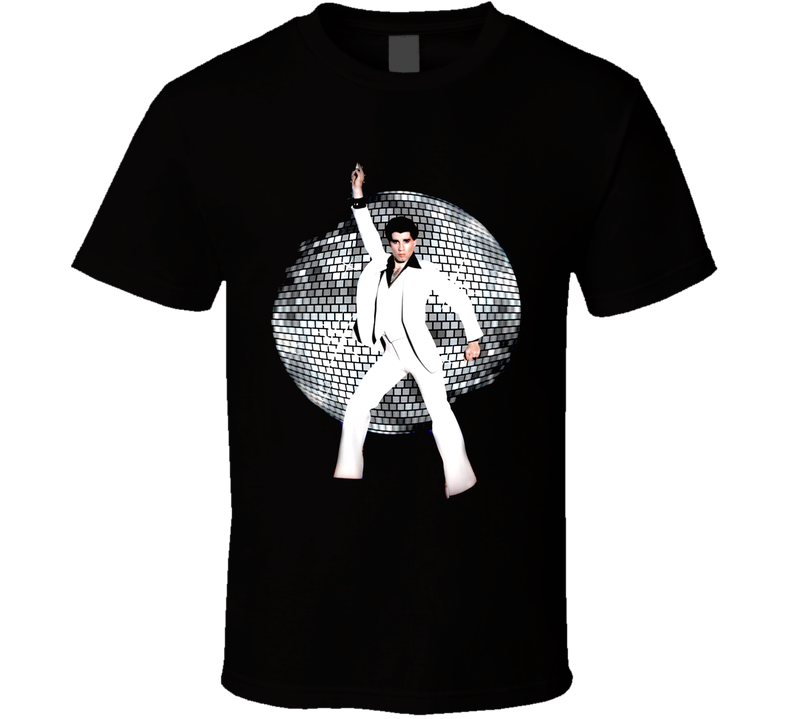 John Travolta Saturday Night Fever Retro 70s Movie Black Unisex T Shirt John Travolta Saturday Night Fever Retro 70s Movie Black Unisex T Shirt