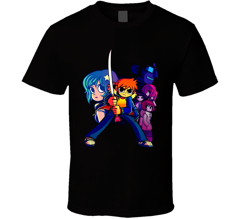 Scott Pilgrim Video Game Movie Comic Black Unisex T Shirt Scott Pilgrim Video Game Movie Comic Black Unisex T Shirt