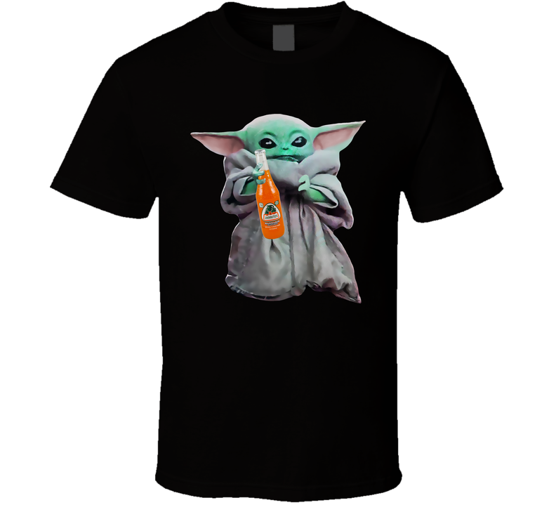 Baby Yoda The Child Mandalorian Jarritos Soda Pop Drink Black Unisex T Shirt
