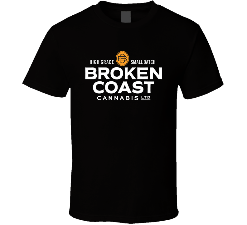 Broken Coast Cannabis Weed Company Logo Black Unisex T Shirt Broken Coast Cannabis Weed Company Logo Black Unisex T Shirt