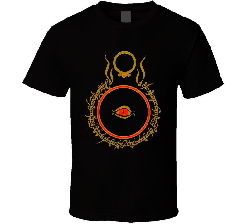 The Lord Of The Rings Eye Of Sauron Fantasy Black Unisex T Shirt