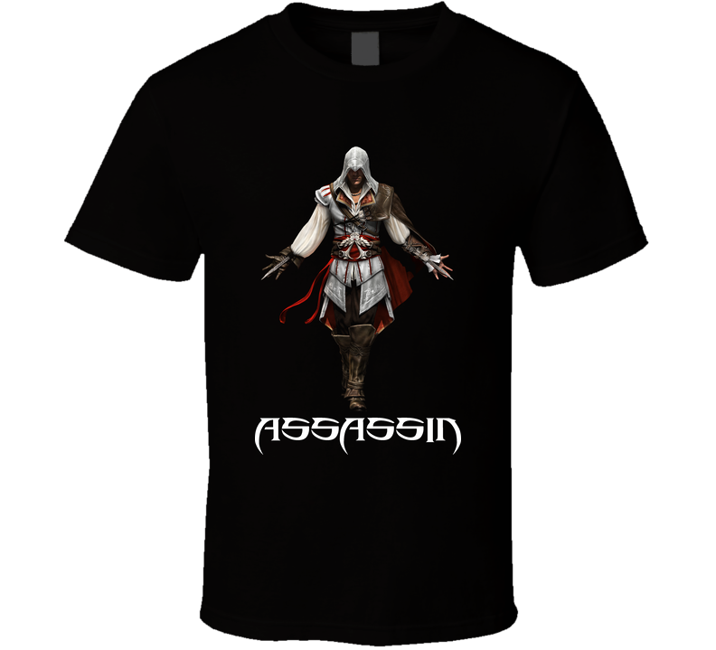 Ezio Auditore Da Firenze Assa Assassin's Creed Video Game Black Unisex T Shirt Ezio Auditore Da Firenze Assa Assassin's Creed Video Game Black Unisex T Shirt