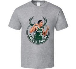 Greek Freak Giannis Antetokounmpo Milwaukee Basketball T Shirt 38359348
