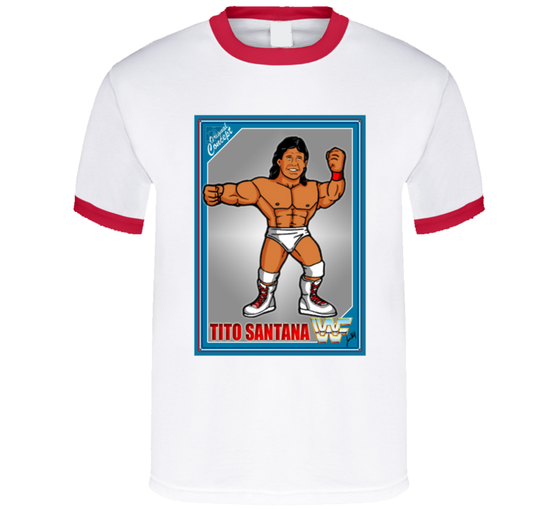 Tito Santana El Matador Wwf Card Wrestling Tshirt