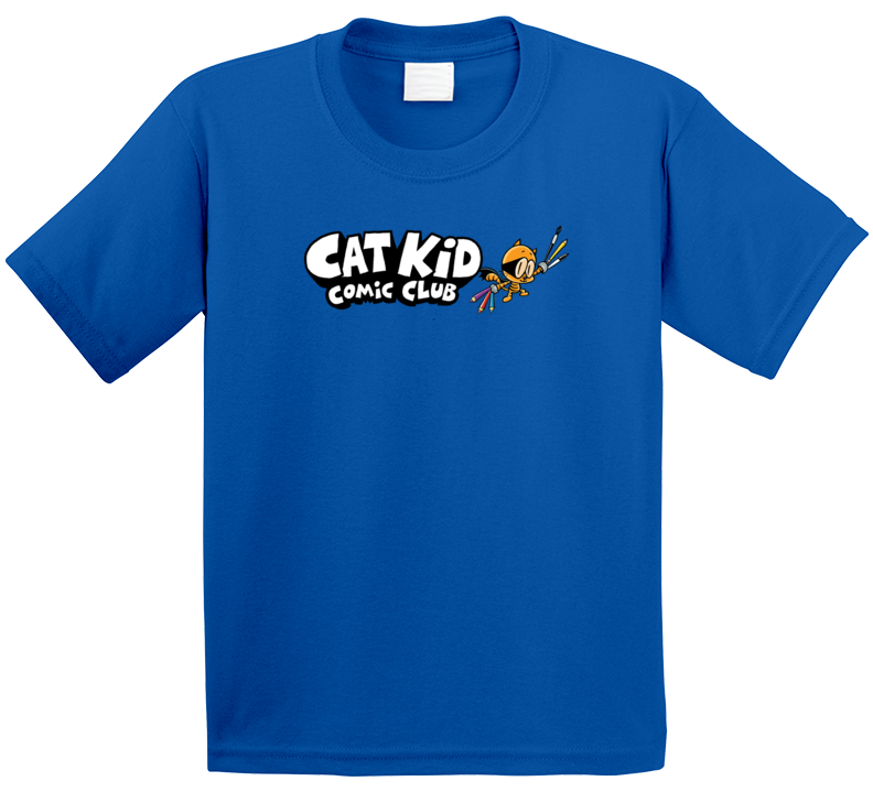 Cat Kid Comic Club Logo Dog Man T Shirt