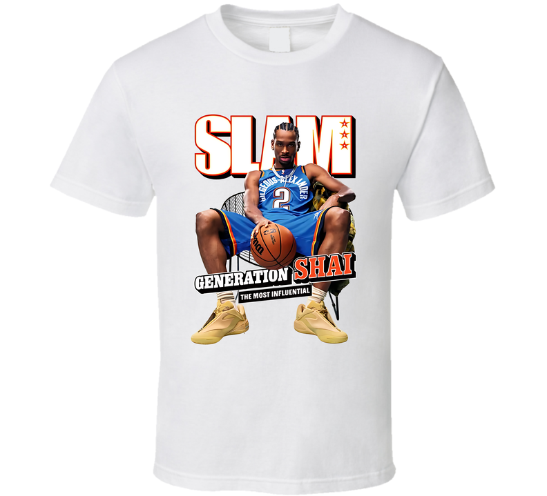 Slam Generation Shai Gilgeous-alexander Magazine Cover T Shirt Slam Generation Shai Gilgeous-alexander Magazine Cover T Shirt