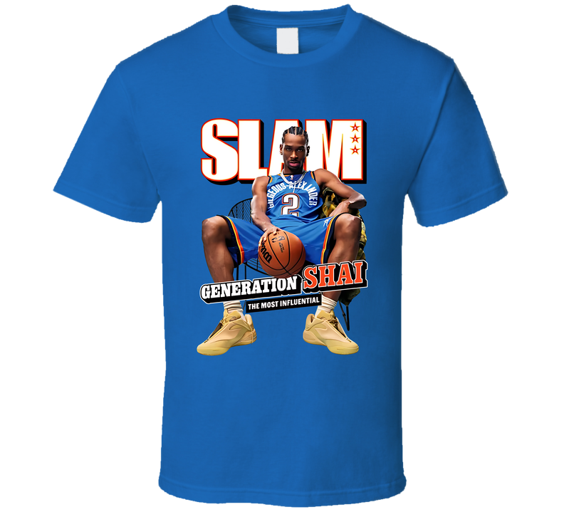 Slam Generation Shai Gilgeous-alexander Magazine Cover Fan T Shirt Slam Generation Shai Gilgeous-alexander Magazine Cover Fan T Shirt